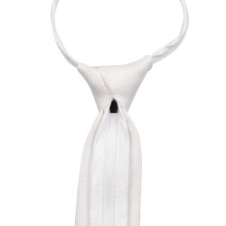 Gravata de concurso Equestro em favo de mel quadrado Branco