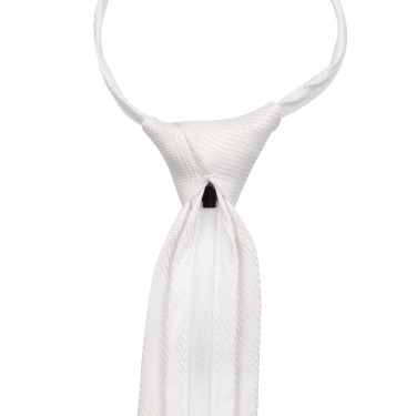 Gravata de concurso Equestro em favo de mel quadrado Branco
