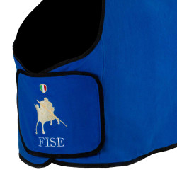 Manta de polar Equestro x FISE com fecho frontal Azul da Savoia Manta de polar Equestro x FISE com fecho frontal Azul da Savoia