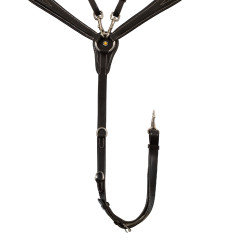 Peitoral de equitação Equestro em couro com martingala