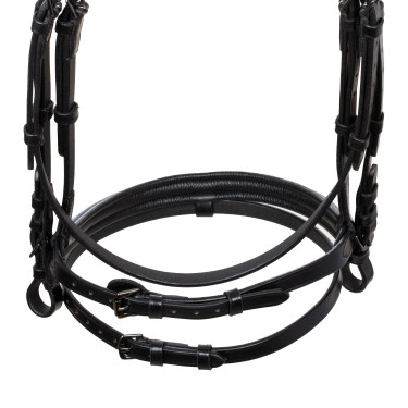 Bridão anatómico Equestro em couro Preto Bridão anatómico Equestro em couro Preto