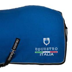Camisola de box Equestro x FISE em tecido favo de mel Azul da Savoia