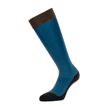 Meias unissexo Equestro Basic em tecido técnico Coral azul / nogueira Meias unissexo Equestro Basic em tecido técnico Coral azul / nogueira