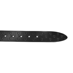 Cinto de equitação Equestro couro preto, fivela rose gold