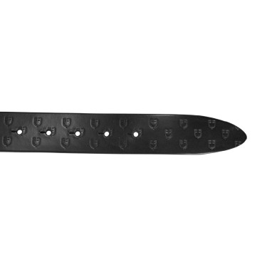 Cinto de equitação Equestro couro preto, fivela rose gold