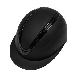 Capacete feminino Equestro Apocalypse com casco fosco homologado EN 1384-2023 Preto / preto brilhante Capacete feminino Equestro Apocalypse com casco fosco homologado EN 1384-2023 Preto / preto brilhante