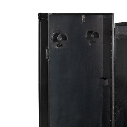 Armário de sela Equestro preto 65×62×138 cm Preto brilhante