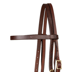 Bridão western Pool’s Browband Tie Ends Envernizado Castanho