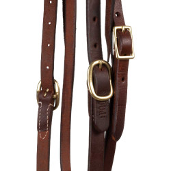 Bridão western Pool’s Browband Tie Ends Envernizado Castanho