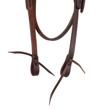Bridão western Pool’s Browband Tie Ends Envernizado Castanho
