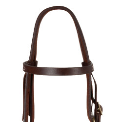 Bridão western Pool’s Browband Tie Ends Envernizado Castanho