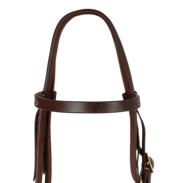 Bridão western Pool’s Browband Tie Ends Envernizado Castanho
