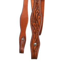 Bridon western McBryan com gravação floral Avelã Castanho