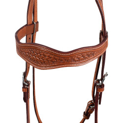 Bridão western McBryan basket tooling Envernizado Castanho