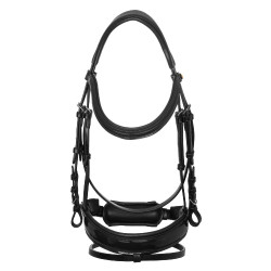 Bridão com tiara anatómica Equestro com focinheira acolchoada Preto Bridão com tiara anatómica Equestro com focinheira acolchoada Preto
