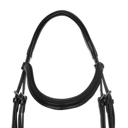 Bridão com tiara anatómica Equestro com focinheira acolchoada Preto Bridão com tiara anatómica Equestro com focinheira acolchoada Preto