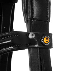 Bridão com tiara anatómica Equestro com focinheira acolchoada Preto Bridão com tiara anatómica Equestro com focinheira acolchoada Preto