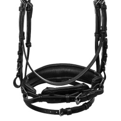 Bridão com tiara anatómica Equestro com focinheira acolchoada Preto Bridão com tiara anatómica Equestro com focinheira acolchoada Preto