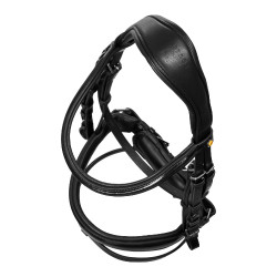 Bridão com tiara anatómica Equestro com focinheira acolchoada Preto Bridão com tiara anatómica Equestro com focinheira acolchoada Preto