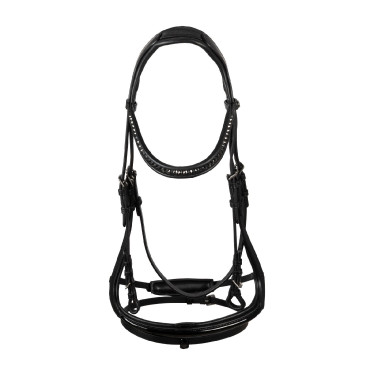 Bridão de dressage com rédeas borracha | Equitação