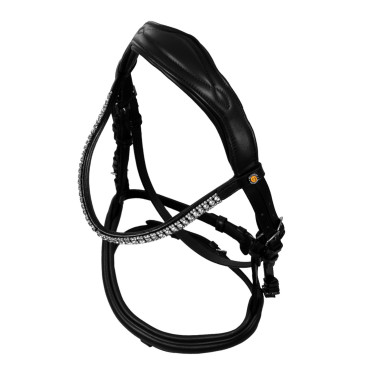 Cabeçada de equitação Equestro Softy Cover couro macio