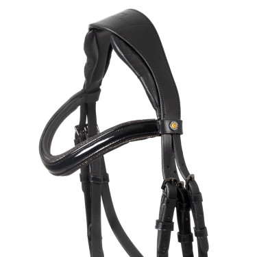 Cabeçada inglesa Equestro couro com strass – equitação