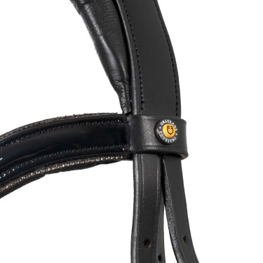 Cabeçada inglesa Equestro couro com strass – equitação