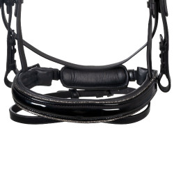 Cabeçada inglesa Equestro couro com strass – equitação