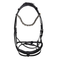 Bridão Equestro com focinheira anatómica Preto Bridão Equestro com focinheira anatómica Preto