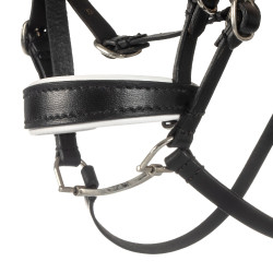 Bridão de couro Equestro com strass para cavalo de brinquedo Preto Bridão de couro Equestro com strass para cavalo de brinquedo Preto