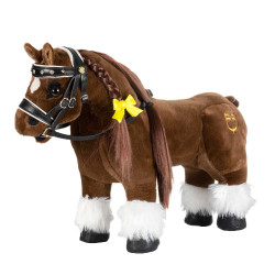 Bridão de couro Equestro com strass para cavalo de brinquedo Preto Bridão de couro Equestro com strass para cavalo de brinquedo Preto