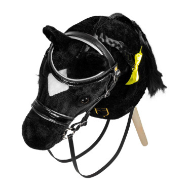 Bridão em couro brilhante para hobby horse Equestro Preto Bridão em couro brilhante para hobby horse Equestro Preto