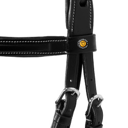 Bridão de salto Equestro em couro inglês Preto Bridão de salto Equestro em couro inglês Preto