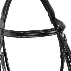 Bridão de salto Equestro em couro inglês Preto Bridão de salto Equestro em couro inglês Preto
