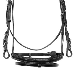 Bridão de salto Equestro em couro inglês Preto Bridão de salto Equestro em couro inglês Preto