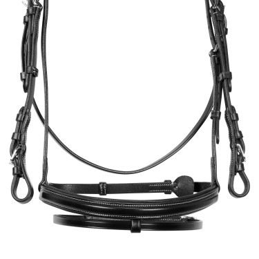 Bridão de salto Equestro em couro inglês Preto Bridão de salto Equestro em couro inglês Preto