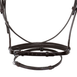 Bridão de salto Equestro em couro inglês Castanho escuro