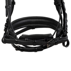 Bridão de dressage Equestro Elegant em couro Preto