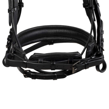 Bridão de dressage Equestro Elegant em couro Preto