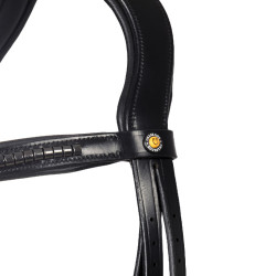 Bridão inglês Equestro preto em couro Preto Bridão inglês Equestro preto em couro Preto