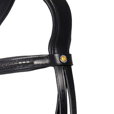 Bridão inglês Equestro preto em couro Preto Bridão inglês Equestro preto em couro Preto