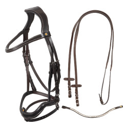 Bridão anatómico Equestro para equitação com muserola curva Bridão anatómico Equestro para equitação com muserola curva
