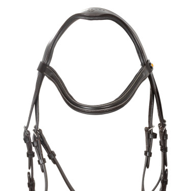 Bridão anatómico Equestro para equitação com muserola curva Bridão anatómico Equestro para equitação com muserola curva