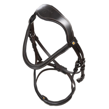 Bridão anatómico Equestro para equitação com muserola curva Bridão anatómico Equestro para equitação com muserola curva