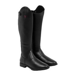 Botas infantis Supreme cano largo couro liso Preto