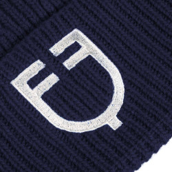 Gorro unissex em malha canelada Equestro x FISE Blazer marinho Azul-marinho