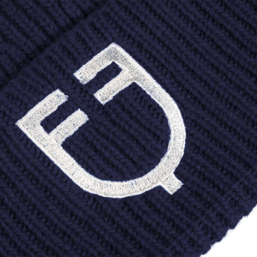 Gorro unissex em malha canelada Equestro x FISE Blazer marinho Azul-marinho