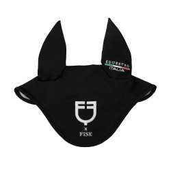 Touca Equestro x FISE em tecido técnico Preto