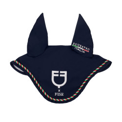 Touca Equestro x FISE com debrum com a bandeira italiana Blazer marinho Azul-marinho Touca Equestro x FISE com debrum com a bandeira italiana Blazer marinho Azul-marinho