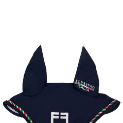Touca Equestro x FISE com debrum com a bandeira italiana Blazer marinho Azul-marinho Touca Equestro x FISE com debrum com a bandeira italiana Blazer marinho Azul-marinho